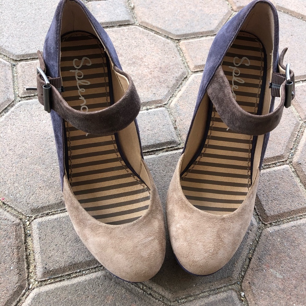 Splendid Larabee Colorblock Suede Wedge - Picture 3 of 8